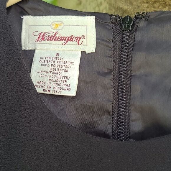 Worthington Vintage nipped waist black dress - Picture 6 of 10